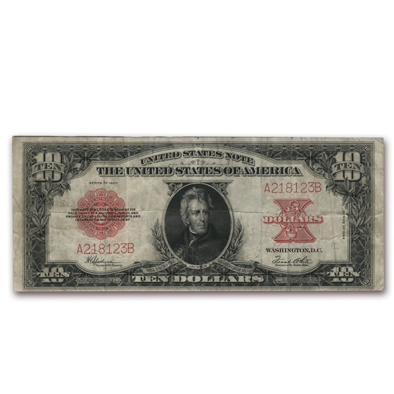 1923 $10 United States Note Red Seal Ch VF (Poker Chip) 1923 $10 United States Note Red Seal Ch VF (Poker Chip)